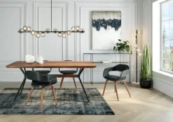 Krzesło Z Podłokietnikami Costa 52x71 Cm Czarne Ekoskóra