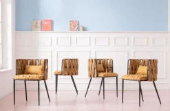 Krzesło Z Podłokietnikami Cheerio 55x75 Cm żółte