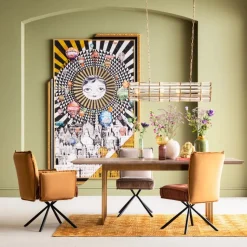 Krzesło Z Podłokietnikami Chelsea 65x90 Cm Brązowe