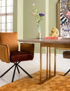 Krzesło Z Podłokietnikami Chelsea 65x90 Cm Brązowe