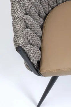 Krzesło Z Podłokietnikami Knot 68x79 Cm Brązowe