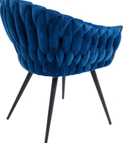 Krzesło Z Podłokietnikami Knot 68x79 Cm Niebieskie