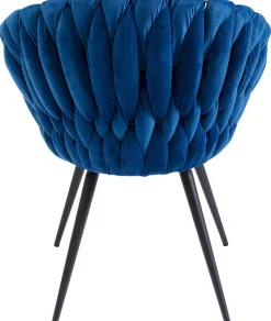 Krzesło Z Podłokietnikami Knot 68x79 Cm Niebieskie