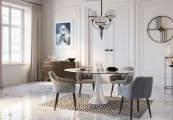 Krzesło Z Podłokietnikami Kira 58x82 Cm Szare