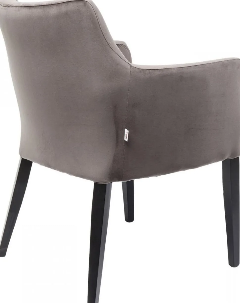 Krzesło Z Podłokietnikami Mode Velvet 60x87 Cm Szare
