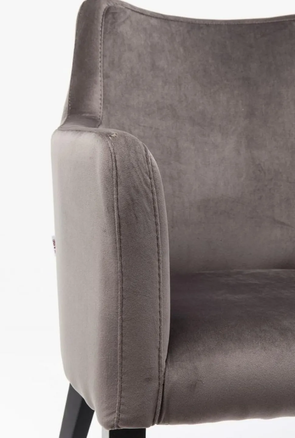 Krzesło Z Podłokietnikami Mode Velvet 60x87 Cm Szare