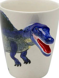 Kubek Z Porcelany Biało-niebieski Dinozaur Spinozaur 390 Ml