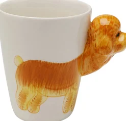 Kubek Z Porcelany Motyw Zwierzęcy Pies 390 Ml