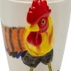 Kubek Z Porcelany Motyw Zwierzęcy Kogut 390 Ml