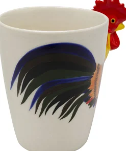 Kubek Z Porcelany Motyw Zwierzęcy Kogut 390 Ml