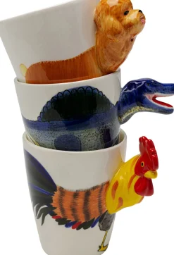 Kubek Z Porcelany Motyw Zwierzęcy Kogut 390 Ml