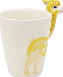Kubek Z Porcelany Motyw Zwierzęcy Alpaka 390 Ml