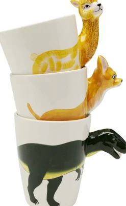 Kubek Z Porcelany Motyw Zwierzęcy Alpaka 390 Ml