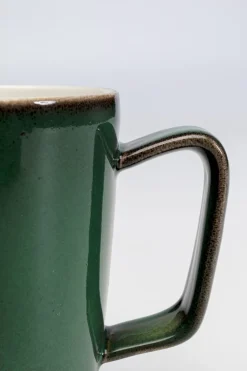 Kubek Z Uchem Zielony Porcelana 350 Ml