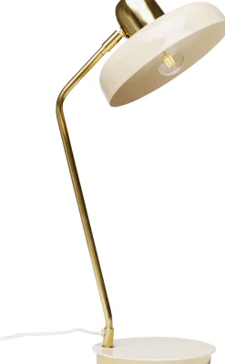 Lampa Biurkowa Beżowo-złota Stalowa 56 Cm