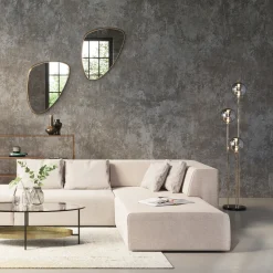 Lampa Podłogowa Al Capone Tre 37x176 Cm Złota Klosze Przydymione