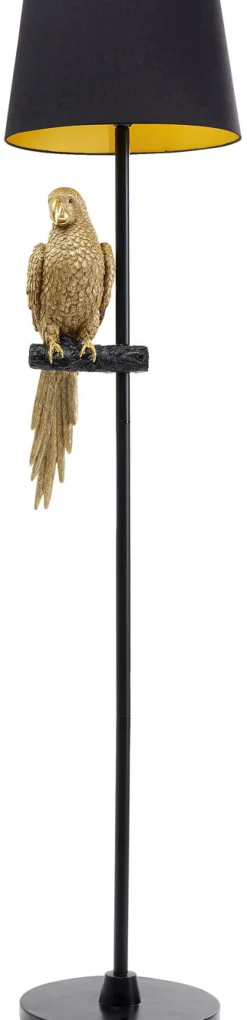 Lampa Podłogowa Animal Parrot Ø40x176 Cm Czarno-złota