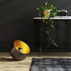 Lampa Podłogowa Apollon Smooth Ø35 Cm Czarna