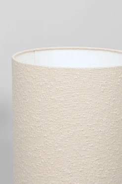 Lampa Podłogowa Beżowa Lniana Boucle 130 Cm