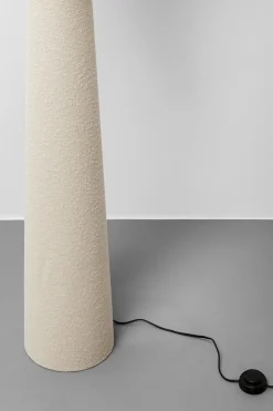Lampa Podłogowa Beżowa Lniana Boucle 190 Cm