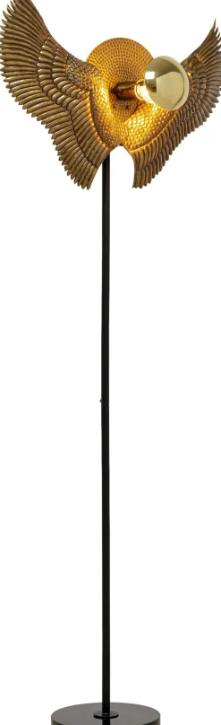 Lampa Podłogowa Bird Wings 66x168 Cm Czarno-złota