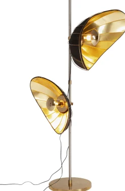 Lampa Podłogowa Czarno-złota Glamour 2xE27 202 Cm