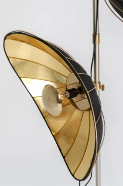 Lampa Podłogowa Czarno-złota Glamour 2xE27 202 Cm