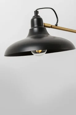 Lampa Podłogowa Czarno-złota Stalowa 130 Cm