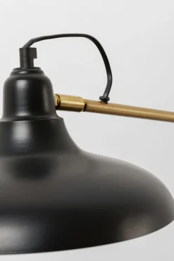 Lampa Podłogowa Czarno-złota Stalowa 130 Cm