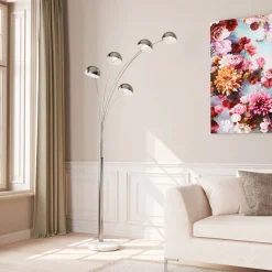 Lampa Podłogowa Five Fingers 122x220 Cm Chromowa