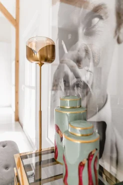 Lampa Podłogowa Goblet 25x160 Cm Złota