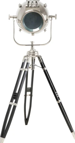 Lampa Podłogowa Movie 230 Cm Trójnóg Drewno Mango I Aluminium