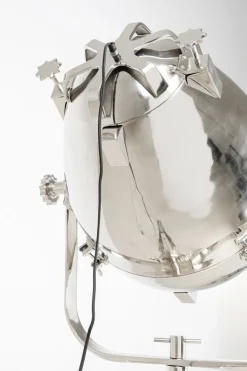 Lampa Podłogowa Movie 230 Cm Trójnóg Drewno Mango I Aluminium