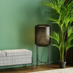 Lampa Podłogowa Oasis ∅38x92 Cm Brązowo-czarna