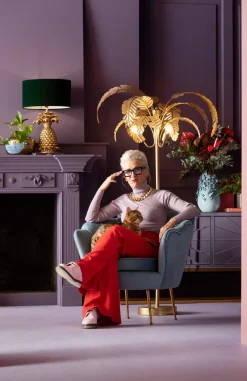 Lampa Podłogowa Palmera 90x170 Cm Złota