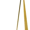 Lampa Podłogowa Podstawa Złota Stalowa Abażur Biały Lniany 150 Cm