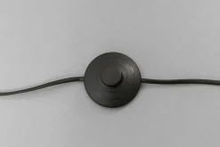 Lampa Podłogowa Podwójna Czarna Stalowa 149 Cm