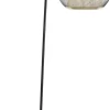 Lampa Podłogowa Stal Czarno-złota Podstawa Marmurowa 156 Cm