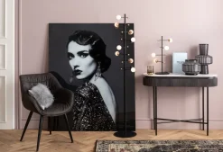 Lampa Podłogowa Trapez 30x160 Cm Czarna