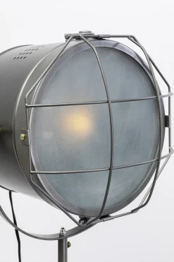 Lampa Podłogowa Trójnóg Vintage Drewno Sosnowe I Stal 110-155 Cm