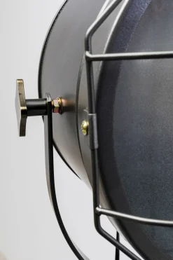 Lampa Podłogowa Trójnóg Vintage Drewno Sosnowe I Stal 110-155 Cm