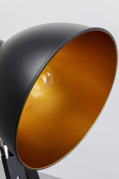 Lampa Podłogowa Trójnóg Z Regulacją Wysokości Czarna Drewno I Stal 95-140 Cm