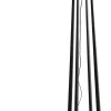 Lampa Podłogowa Z Abażurem Czarna Stal 160 Cm