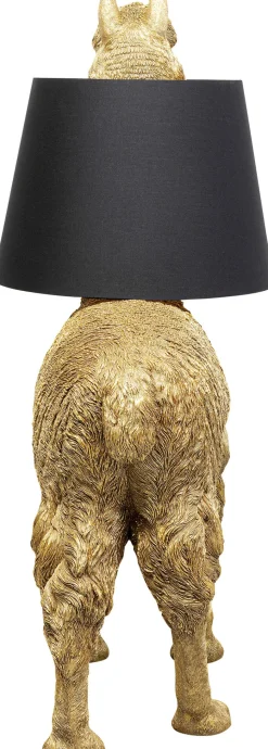 Lampa Podłogowa Złota Alpaka Z Czarnym Abażurem 81x108 Cm