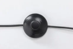 Lampa Podłogowa Złota Ze Stolikiem Abażur Lniany 155 Cm