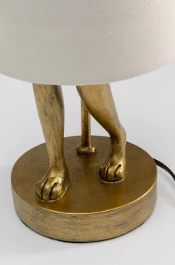 Lampa Stołowa Animal Rabbit 17x50 Cm Złota - Klosz Biały