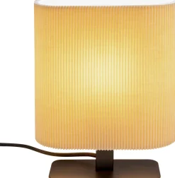Lampa Stołowa Beżowa Podstawa Czarna 21x26 Cm