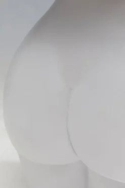Lampa Stołowa Biała Z Abażurem Motyw Ludzkiego Ciała Ø30x48 Cm