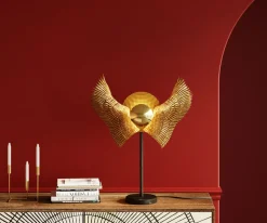 Lampa Stołowa Bird Wings 61x76 Cm Czarno-złota