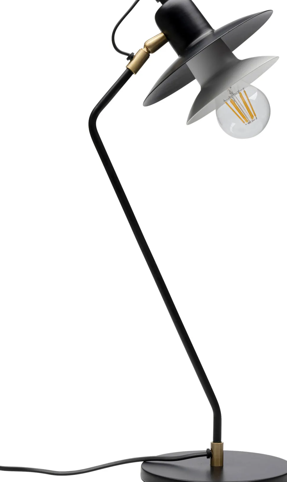 Lampa Stołowa Biurkowa Czarna Stalowa 54 Cm